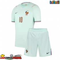 Camisa de Futebol França Kylian Mbappe #10 Equipamento Secundário Infantil Mundo 2026 Manga Curta (+ Calças curtas)